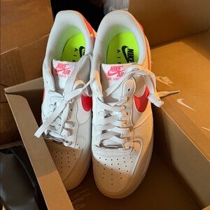 ❗️BN❗️Nike Air Force 1 White with Pink and Neon Accents